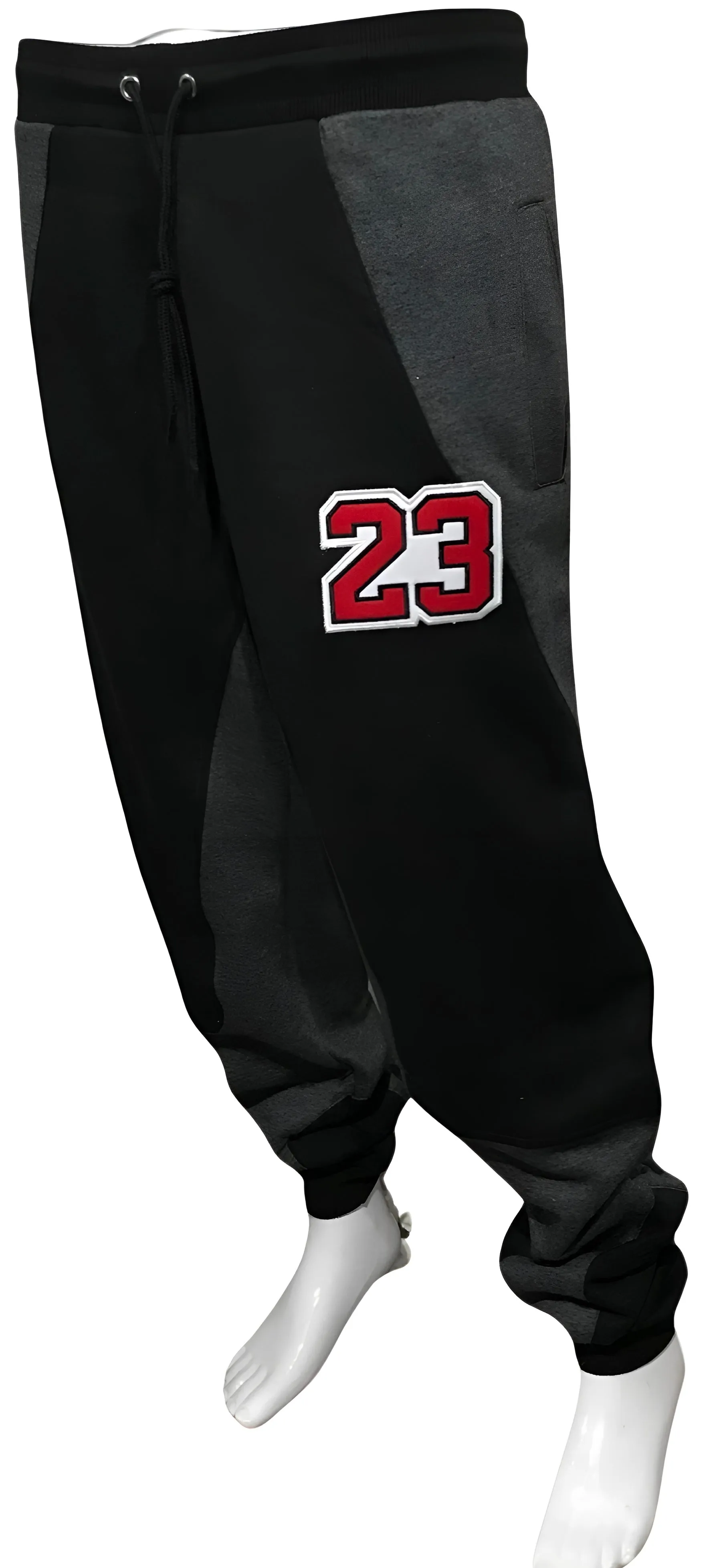 ^23^ (BLACK-DARK GREY) LUXURY JOGGER SWEATPANTS (CUT & SEW)