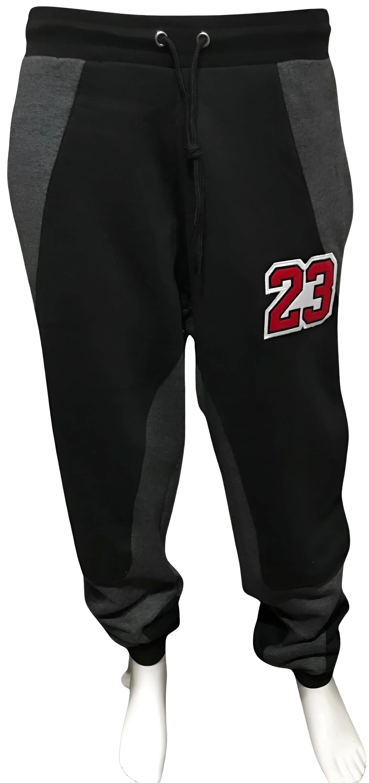 ^23^ (BLACK-DARK GREY) LUXURY JOGGER SWEATPANTS (CUT & SEW)