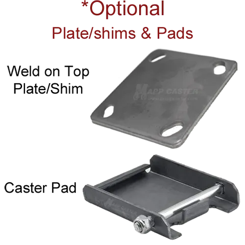 5" x 2" Patriot Polyurethane on Polyolefin Core Wheel Rigid Brake Caster - 800 Lbs Capacity