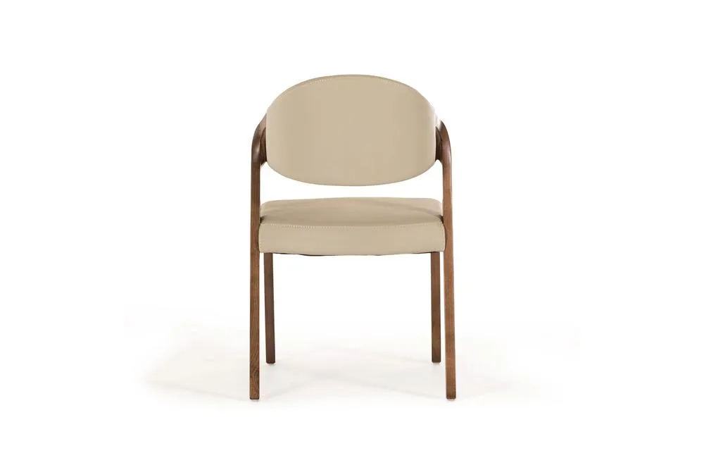 Arlo Mid-Century Gray & Walnut Dining Chair