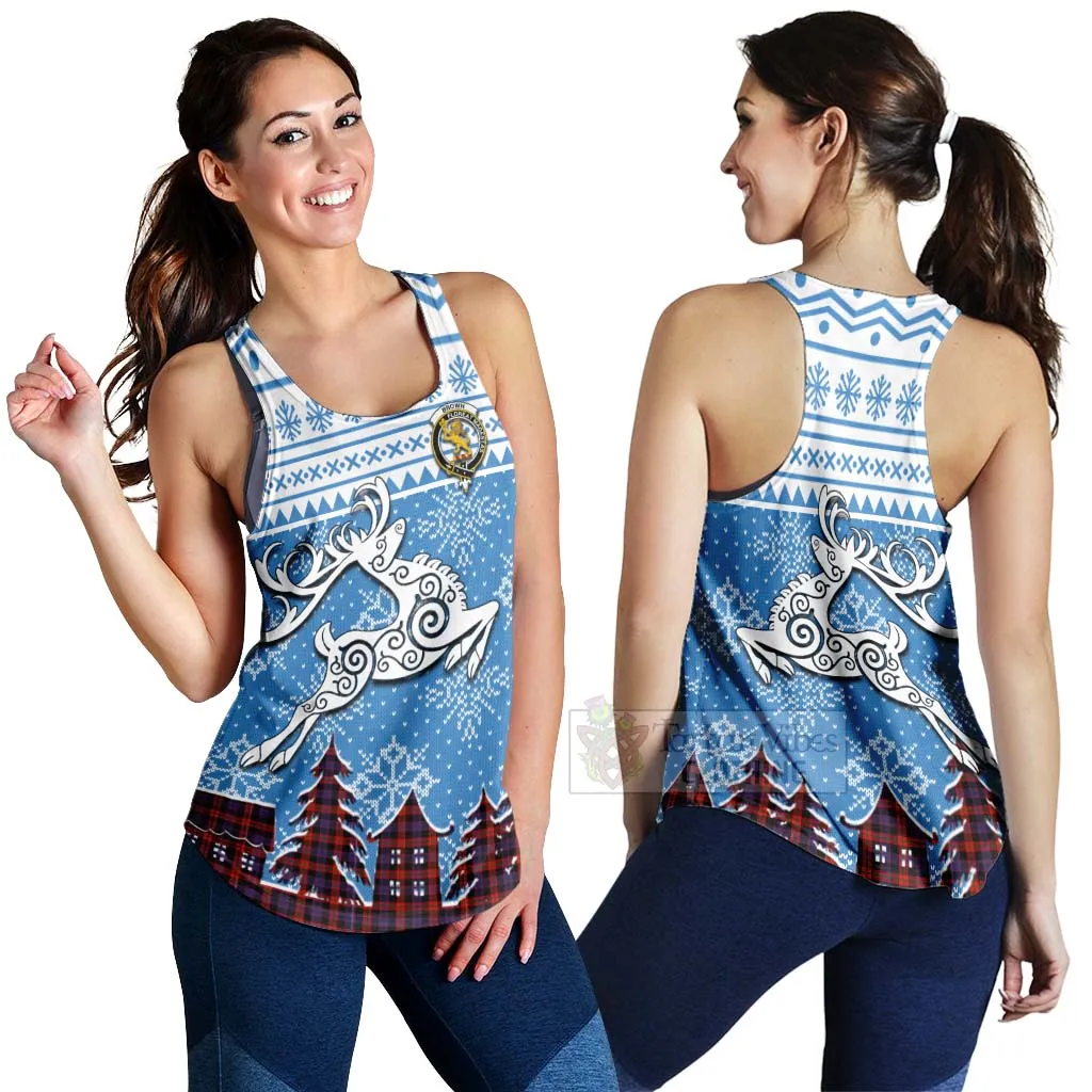 Brown (Broun) Clan Christmas Women's Racerback Tanks Celtic Reindeer Style