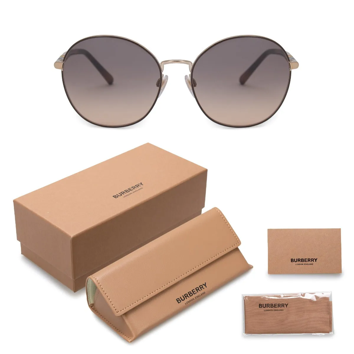 Burberry Round Sunglasses BE3094 1257G9 56