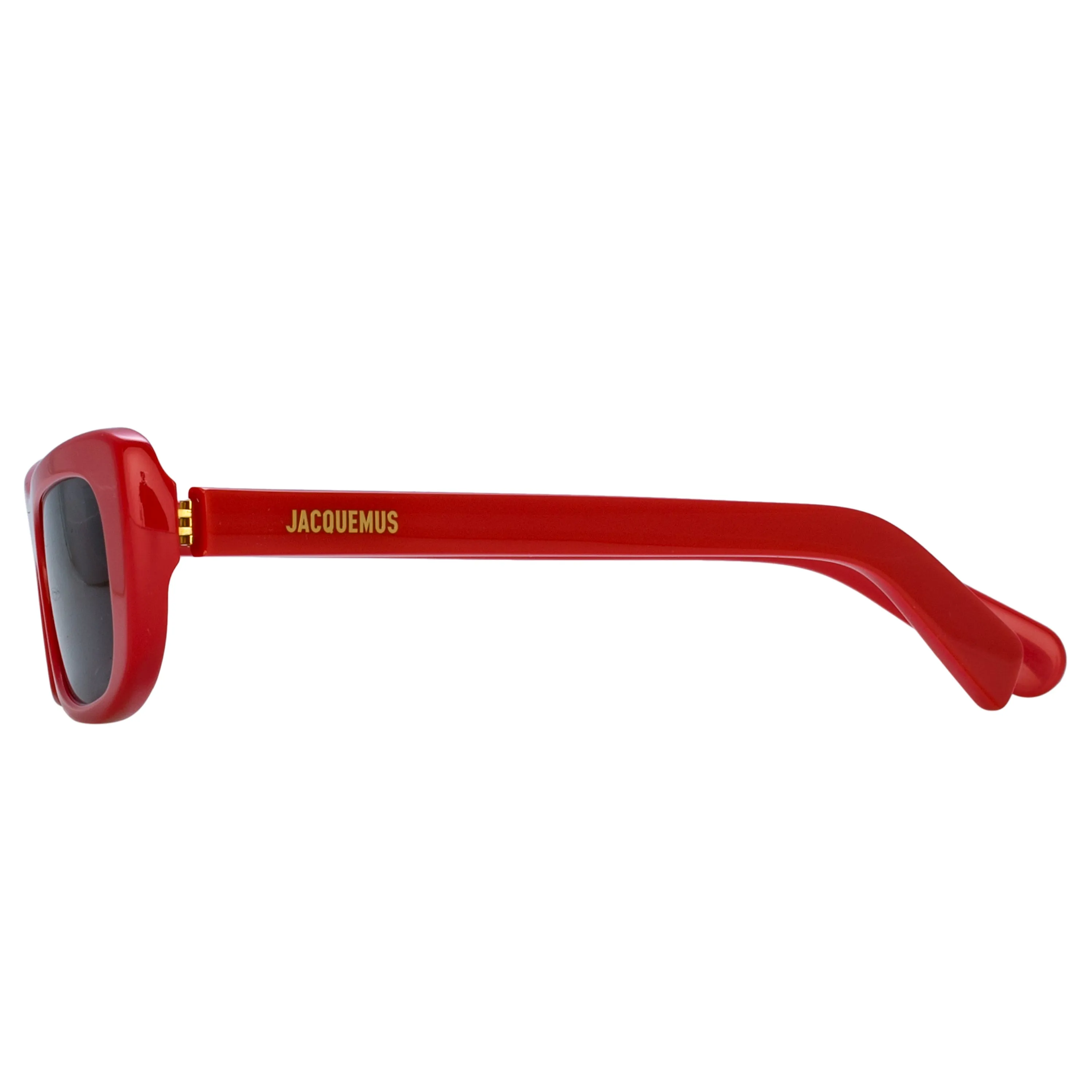 Capri Rectangular Sunglasses in Red by Jacquemus