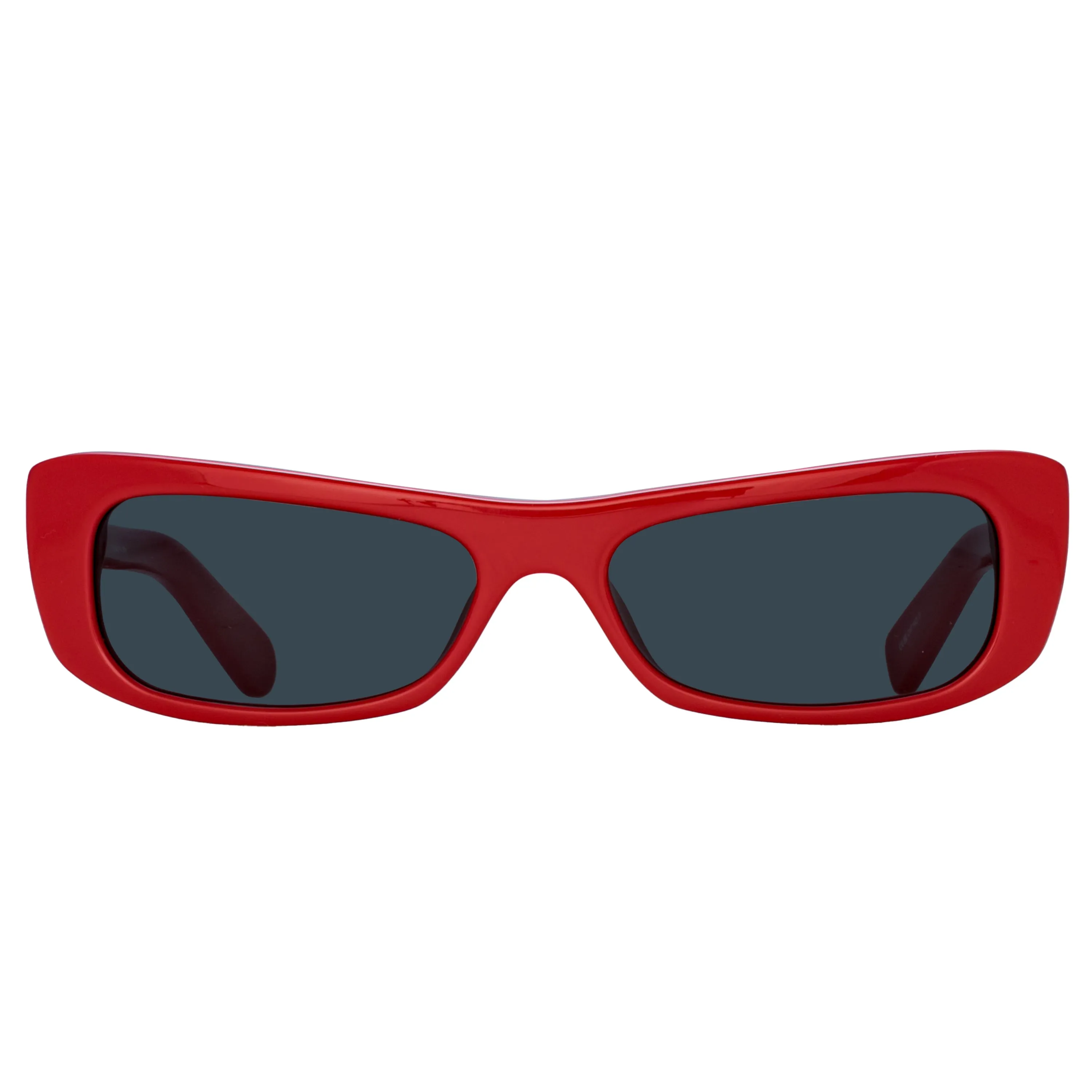 Capri Rectangular Sunglasses in Red by Jacquemus