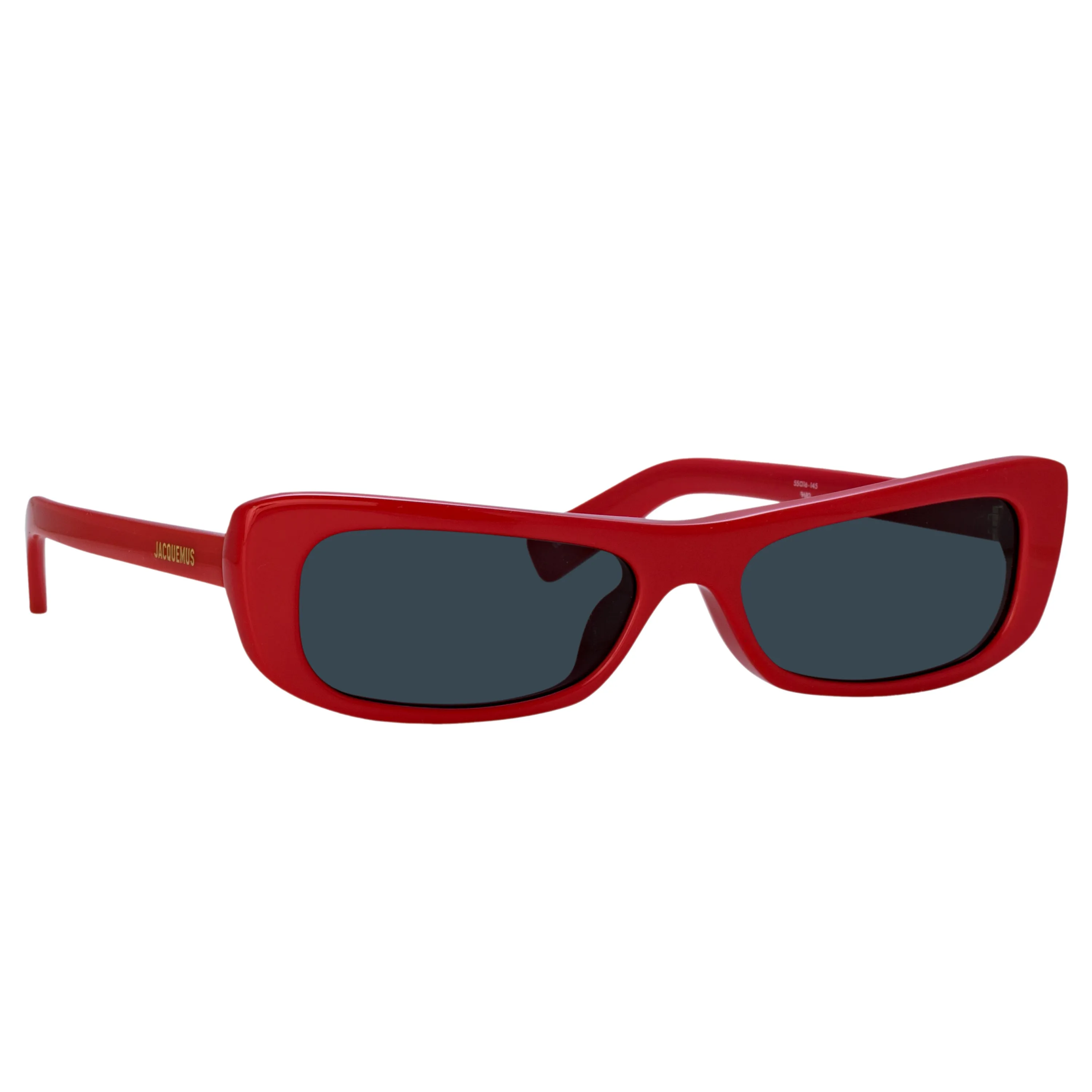 Capri Rectangular Sunglasses in Red by Jacquemus