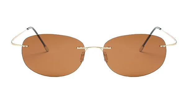 Classy Men Brown Lightweight Oval Sunglasses