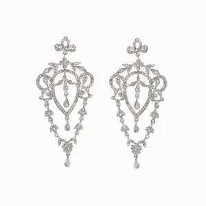 Crystal Floral Chandelier Earrings