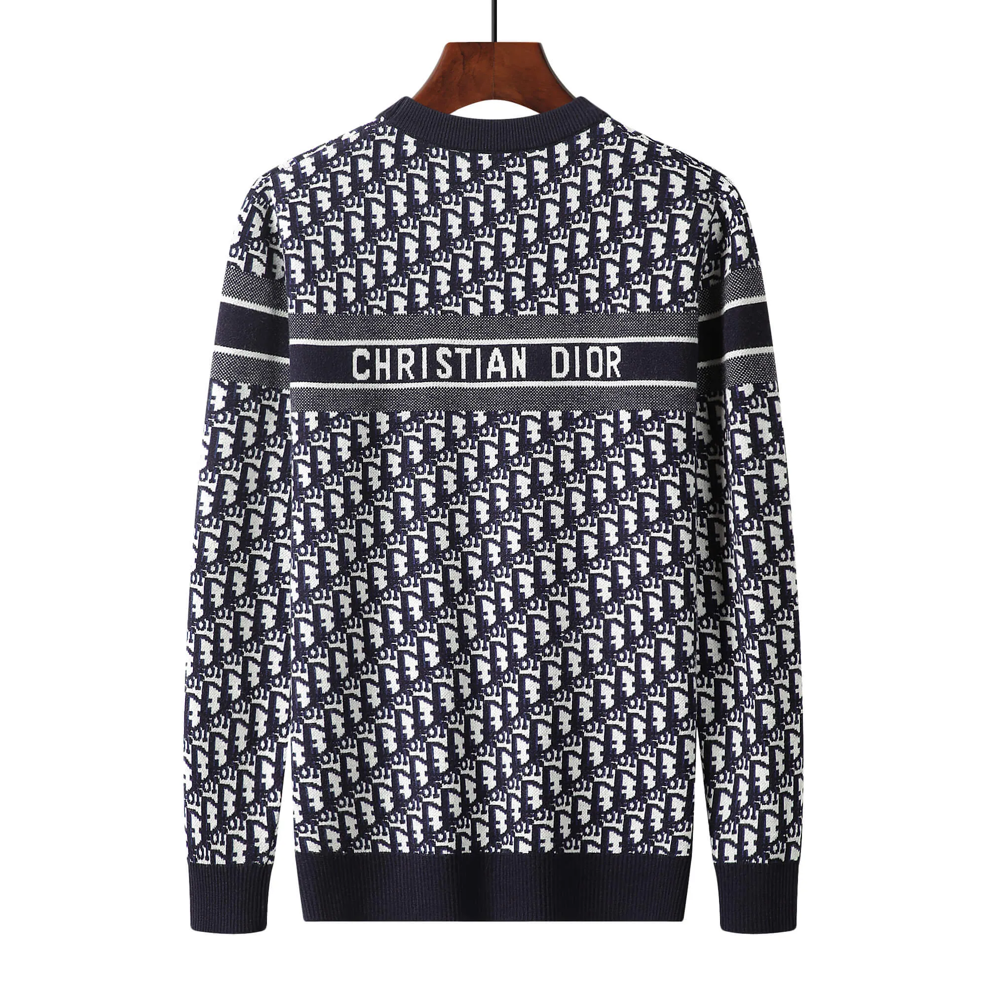 Dior Oblique Motif Navy Blue Sweater