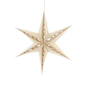 Festive 30cm natural effect foldable paper star