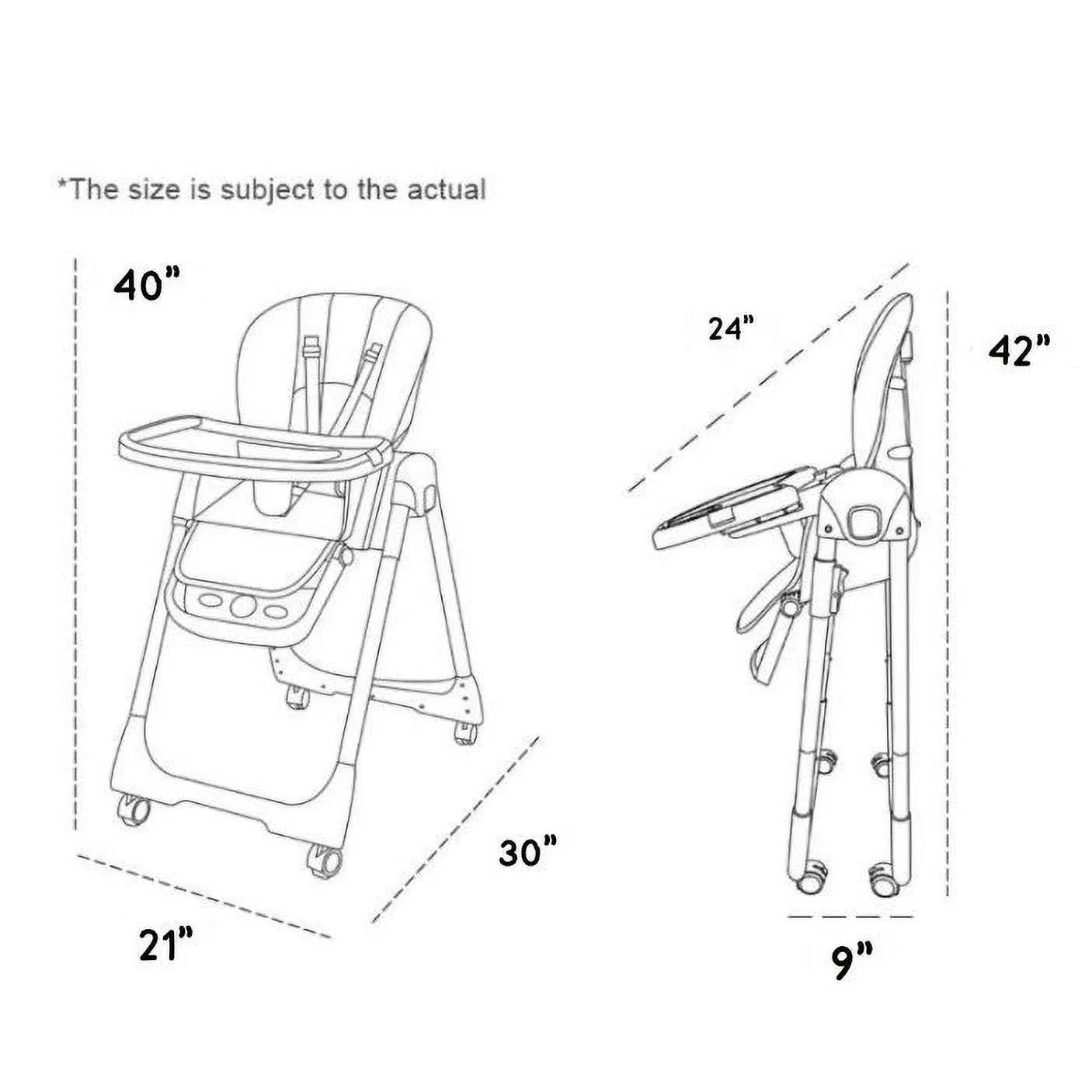 Fizzy Foldable, Adjustable and Compact High Chair