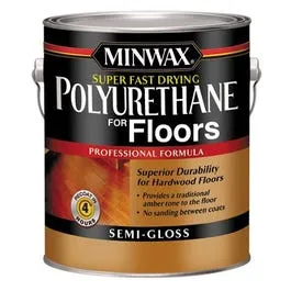 Floor Polyurethane, Super-Fast Drying, Semi-Gloss, 1-Gal.