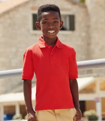 Fruit of the Loom Kids Poly/Cotton Piqué Polo Shirt