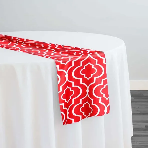 Gatsby Print (Lamour) Table Runner in Red