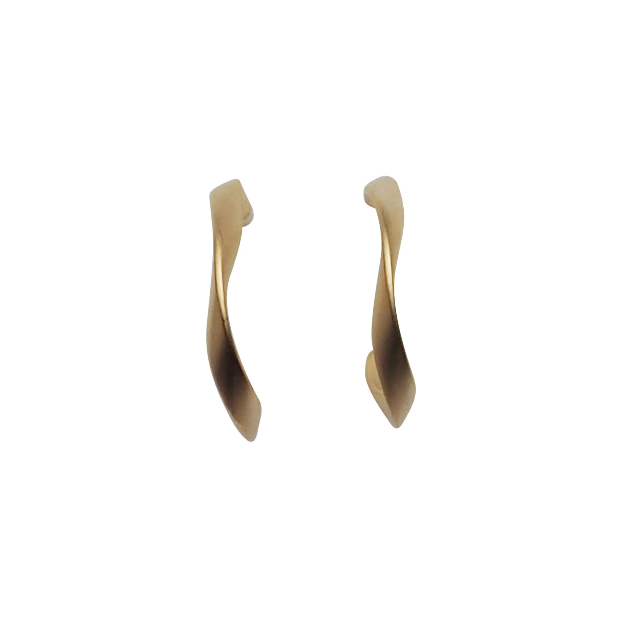 Gold Twisted Invisible Clip On Hoop Earrings