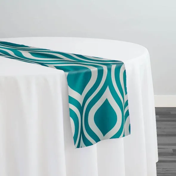 Groovy Print (Lamour) Table Runner in Jade