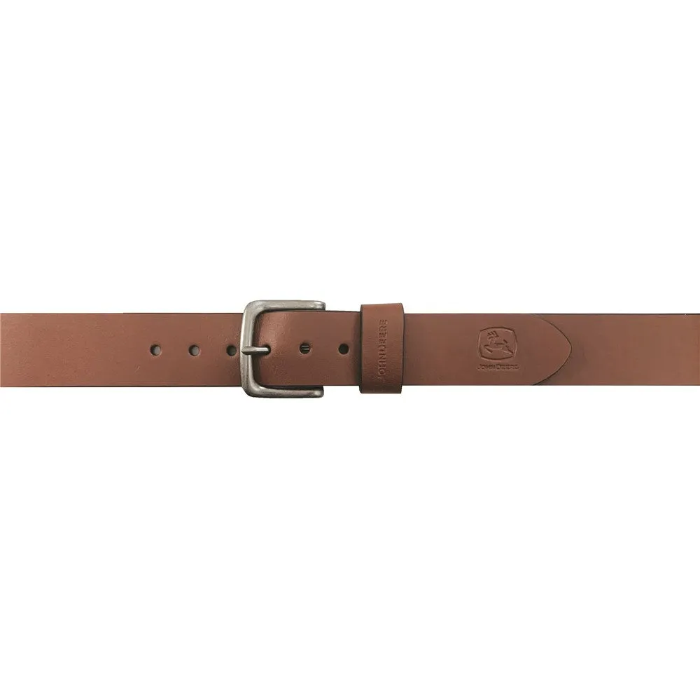 John Deere 38mm Brown Oil Tan Bridle Leather Belt