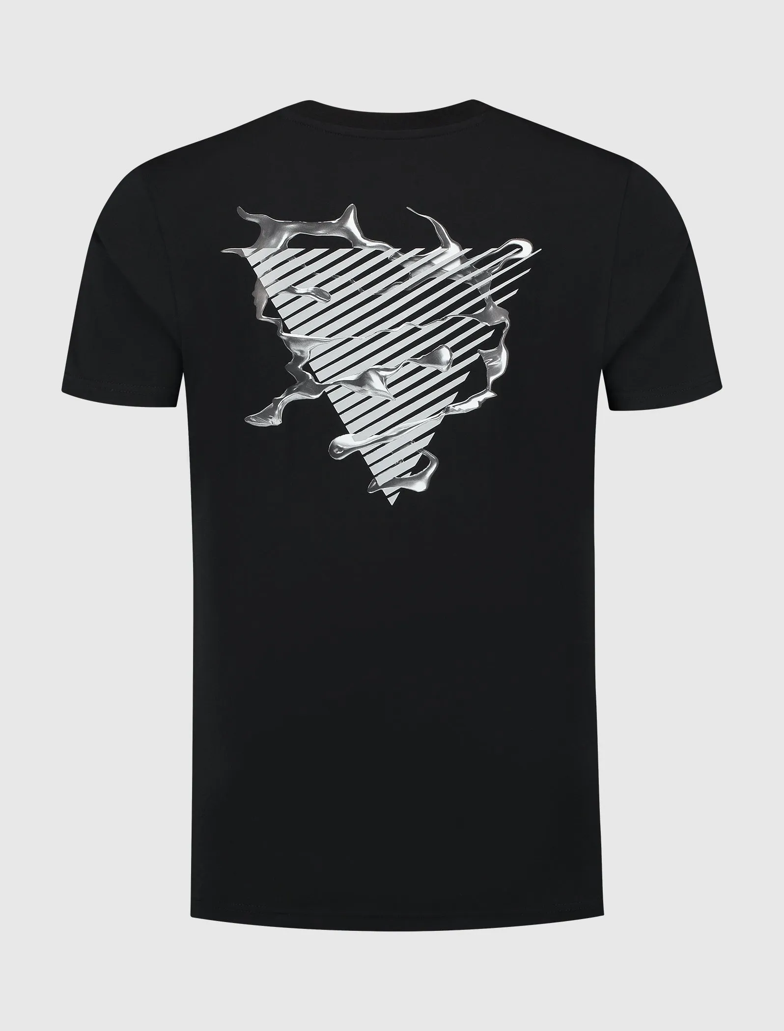 Liquid Metal Logo T-shirt | Black