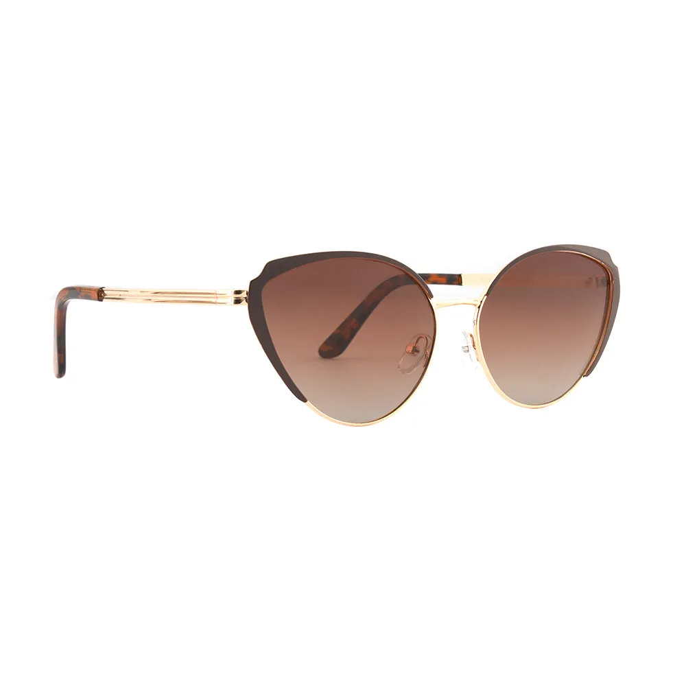 LOTUS | Gold Frame | Tortoise Tips | Brown Lens