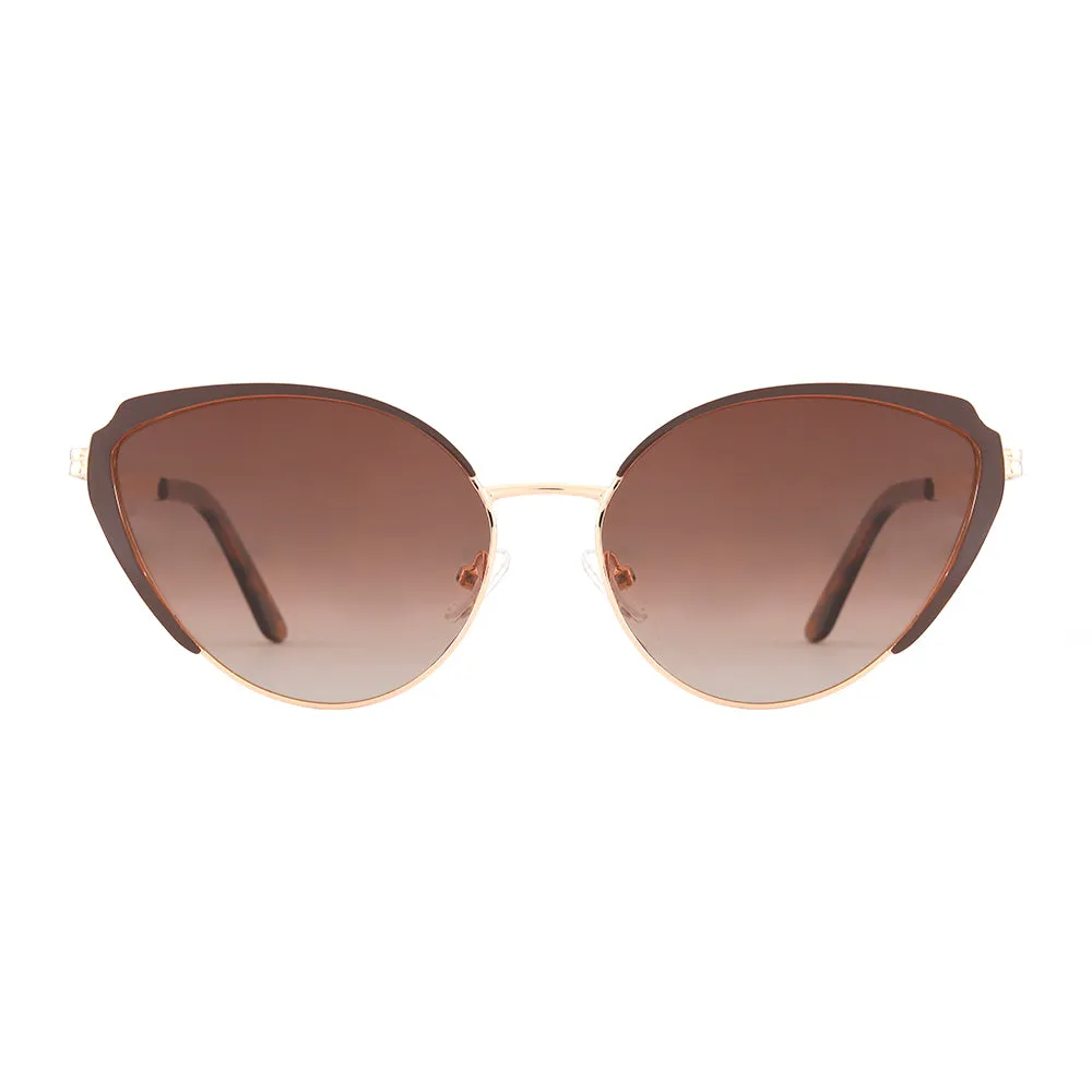 LOTUS | Gold Frame | Tortoise Tips | Brown Lens