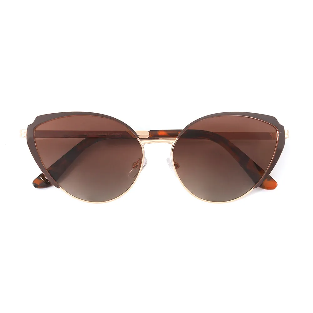 LOTUS | Gold Frame | Tortoise Tips | Brown Lens