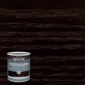 Minwax PolyShades Semi-Transparent Gloss Classic Black Oil-Based Stain/Polyurethane Finish 1 qt