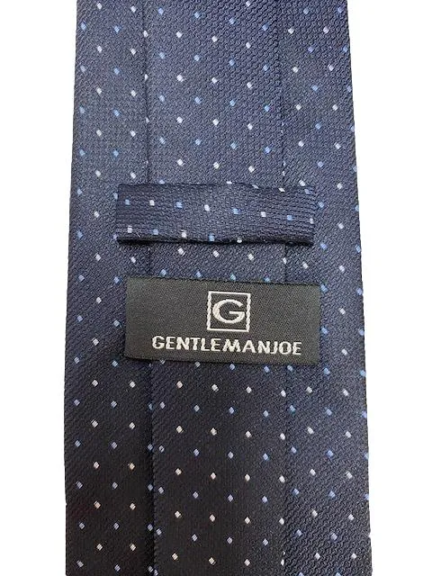 Navy Blue Pin Dotted Extra Long Men's Tie