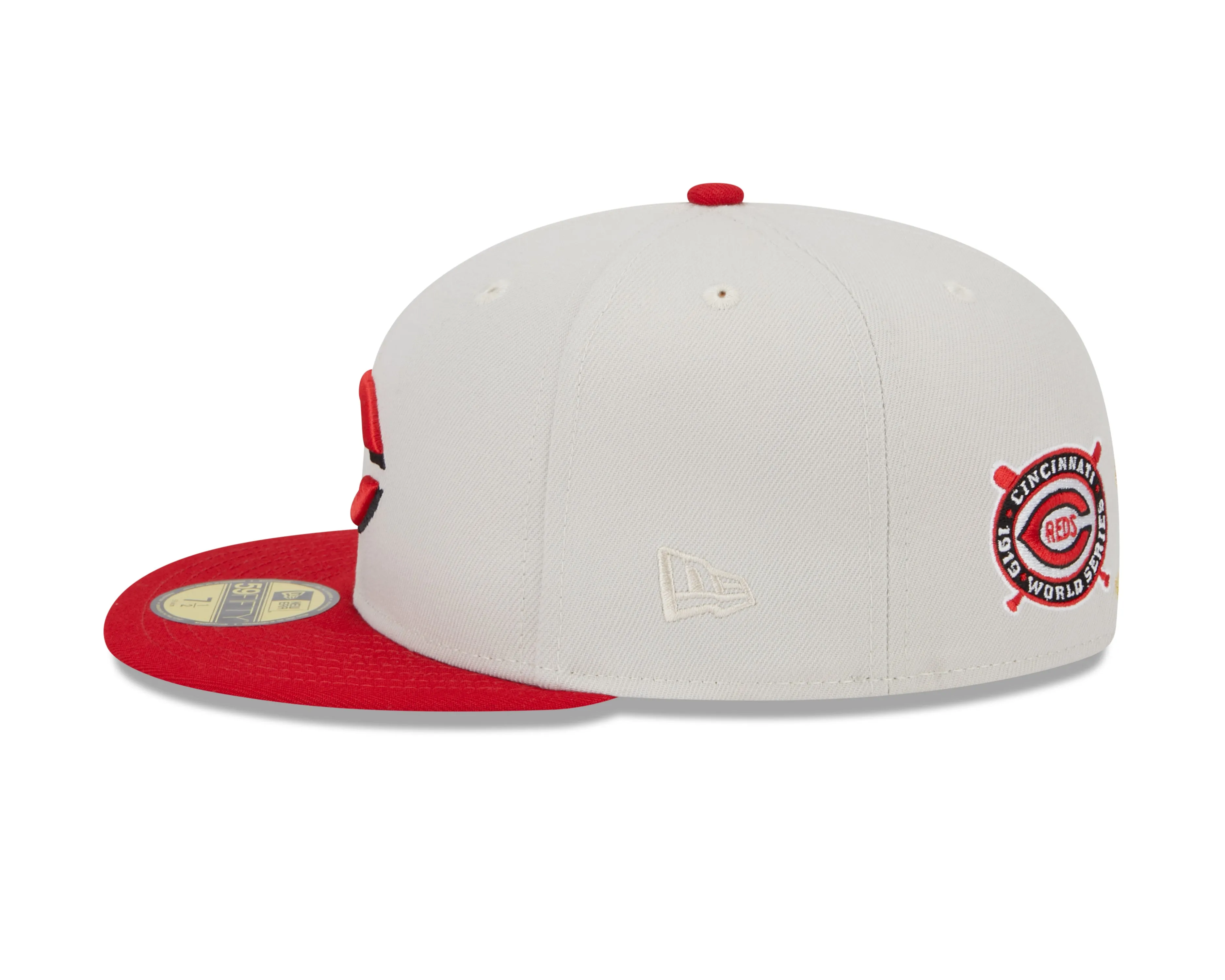 New Era Men's Cincinnati Reds New Era Gray/Red World Class Back Patch 59FIFTY Fitted Hat