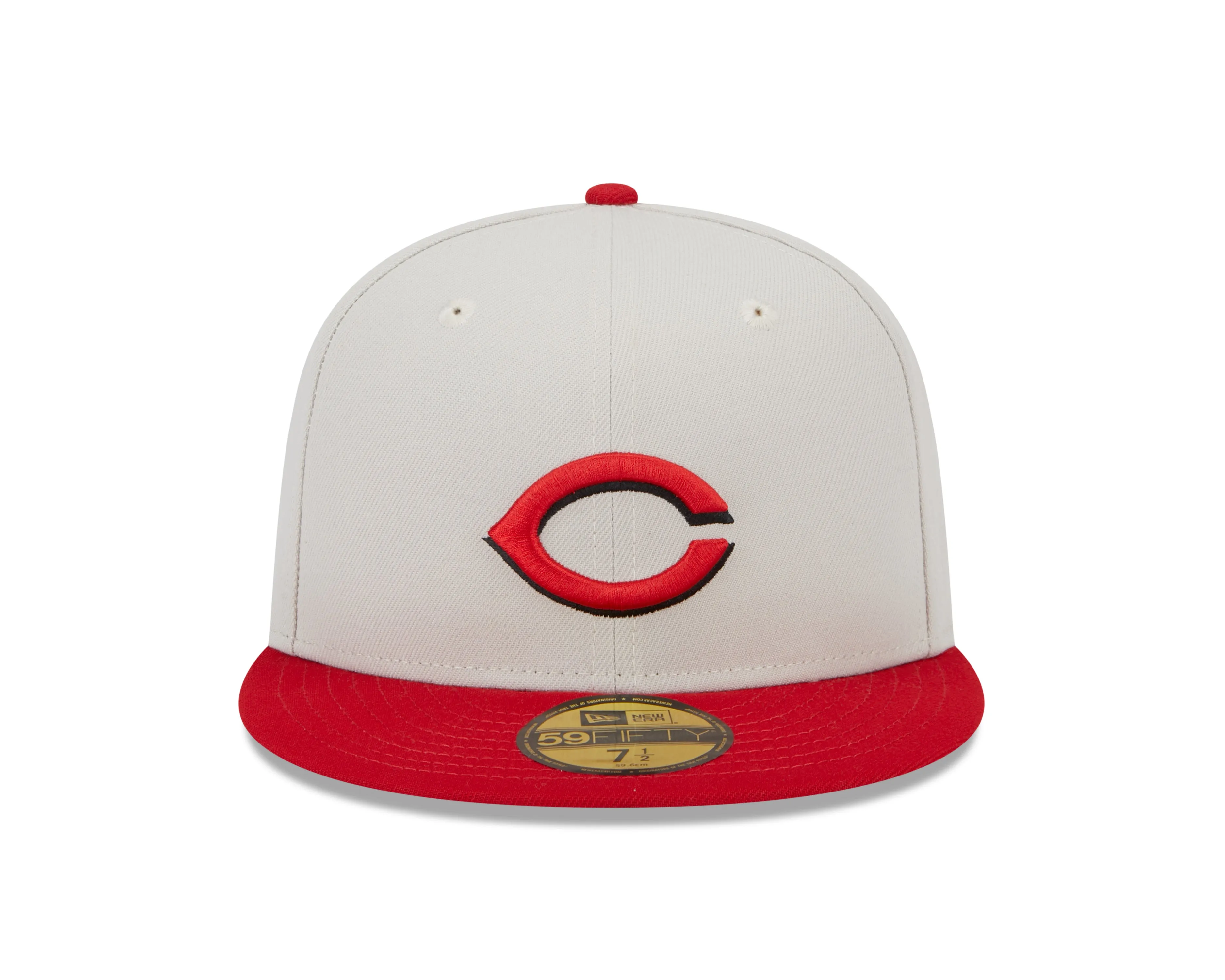 New Era Men's Cincinnati Reds New Era Gray/Red World Class Back Patch 59FIFTY Fitted Hat