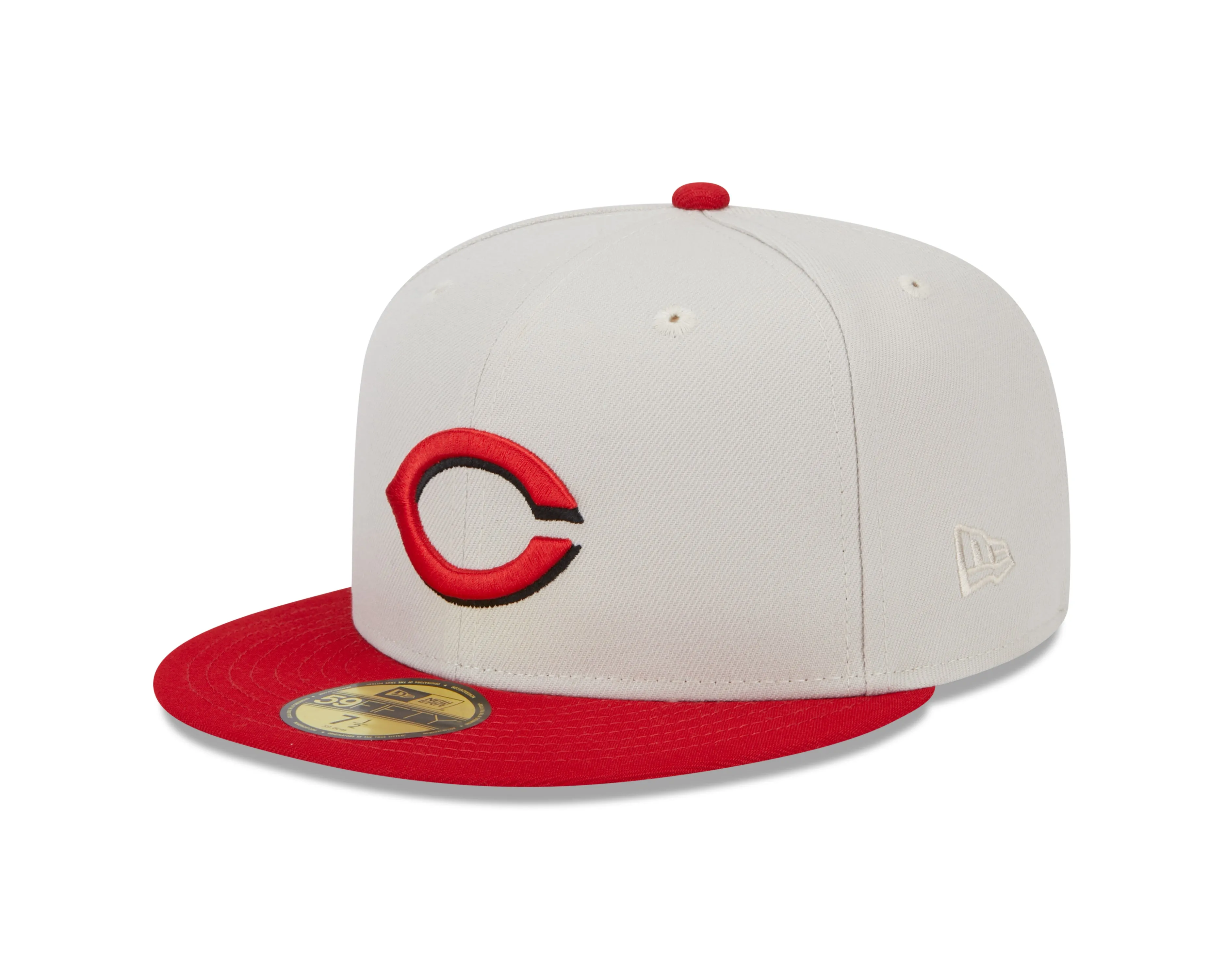 New Era Men's Cincinnati Reds New Era Gray/Red World Class Back Patch 59FIFTY Fitted Hat