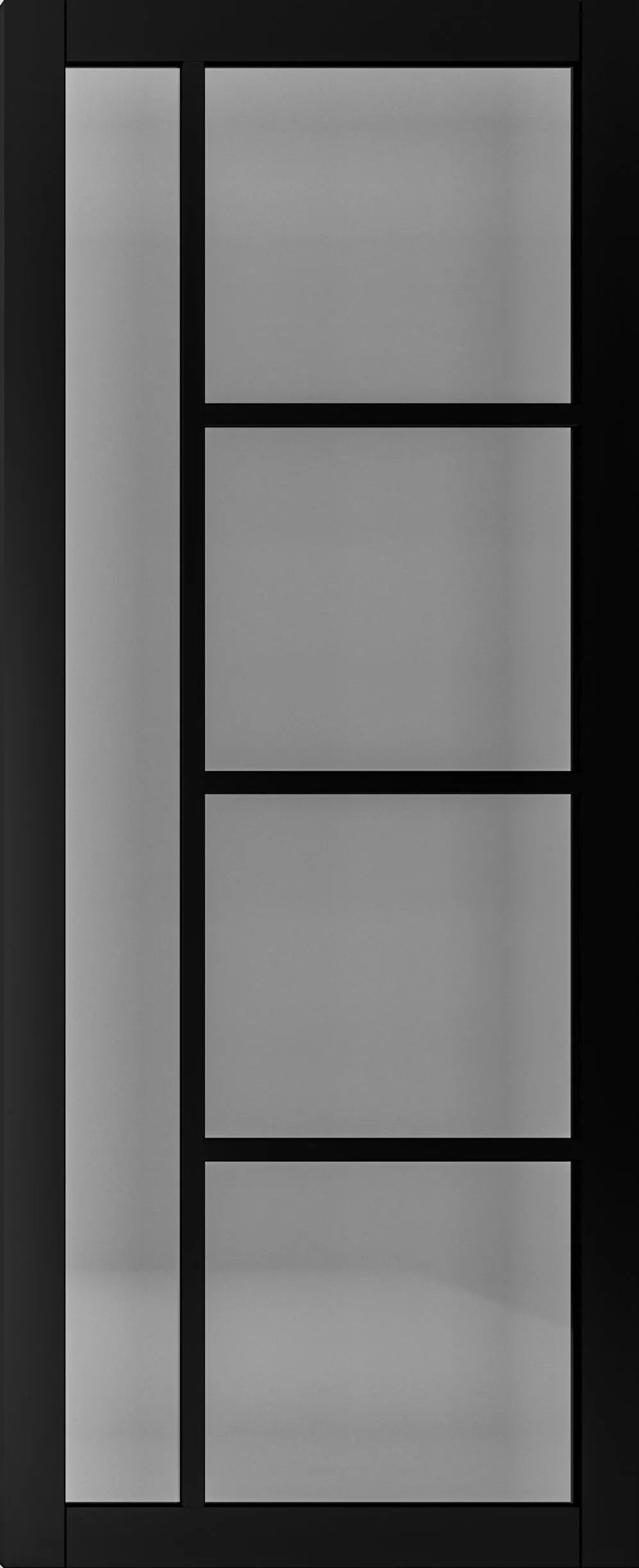 Pre-Assembled Brixton Black Prefinished Tinted Glazed Door Set