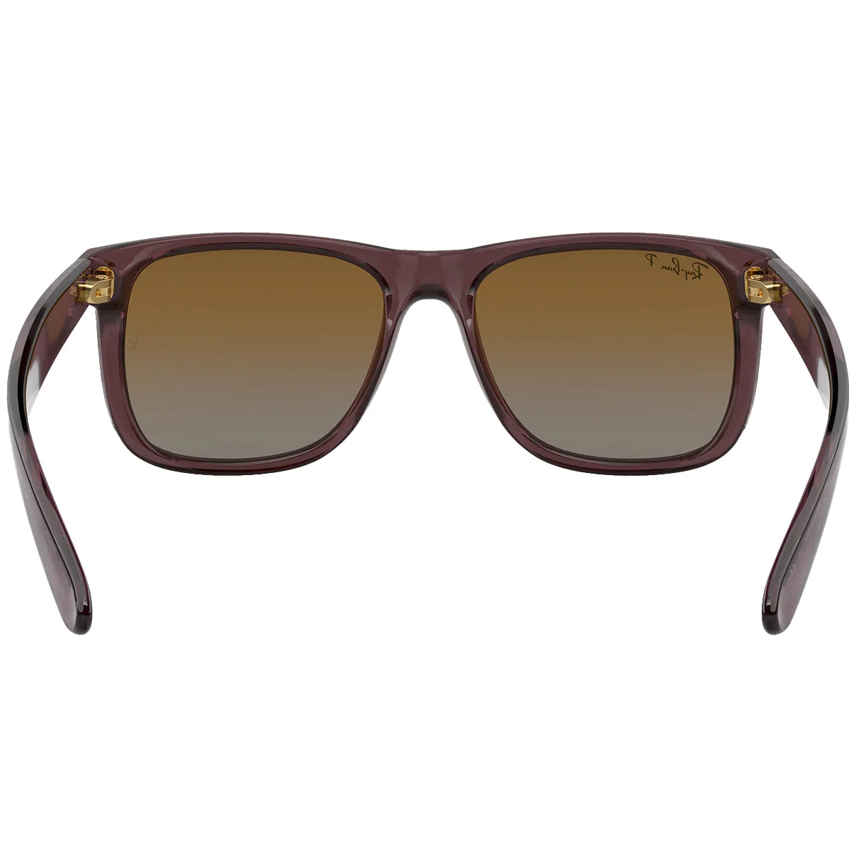 Ray-Ban Justin Classic Polarized Sunglasses - Polished Transparent Dark Brown/Brown