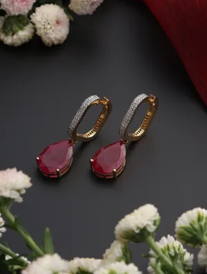 Red Gold Drop Earring