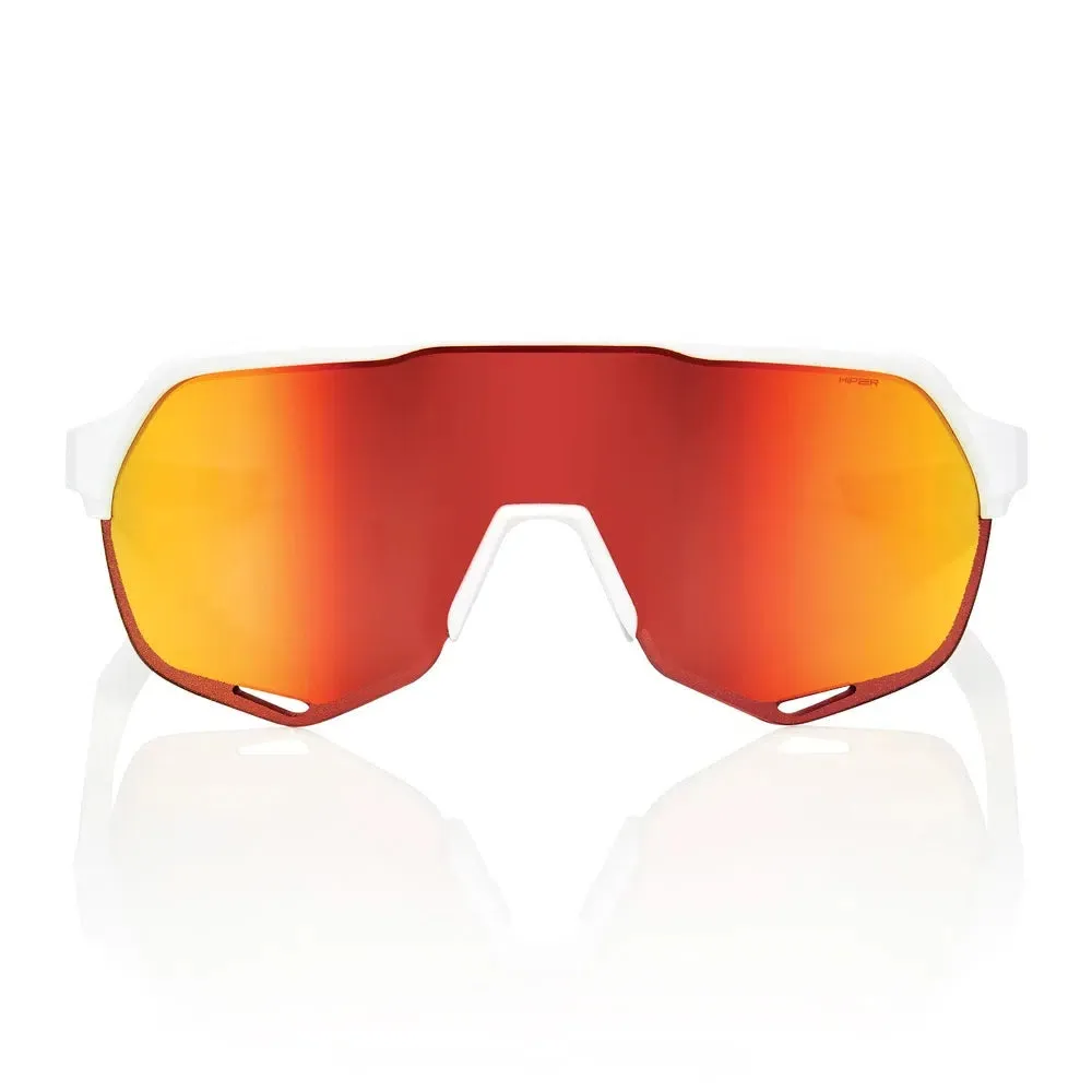 RIDE 100% Eyewear S2  Soft Tact Off White/Hiper Red Multilayer Mirror Lens