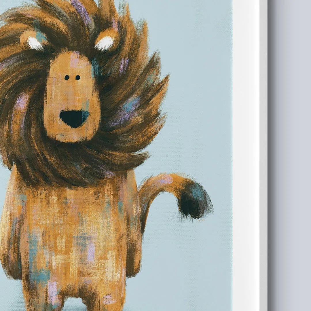 Safari Lion Nursery Print