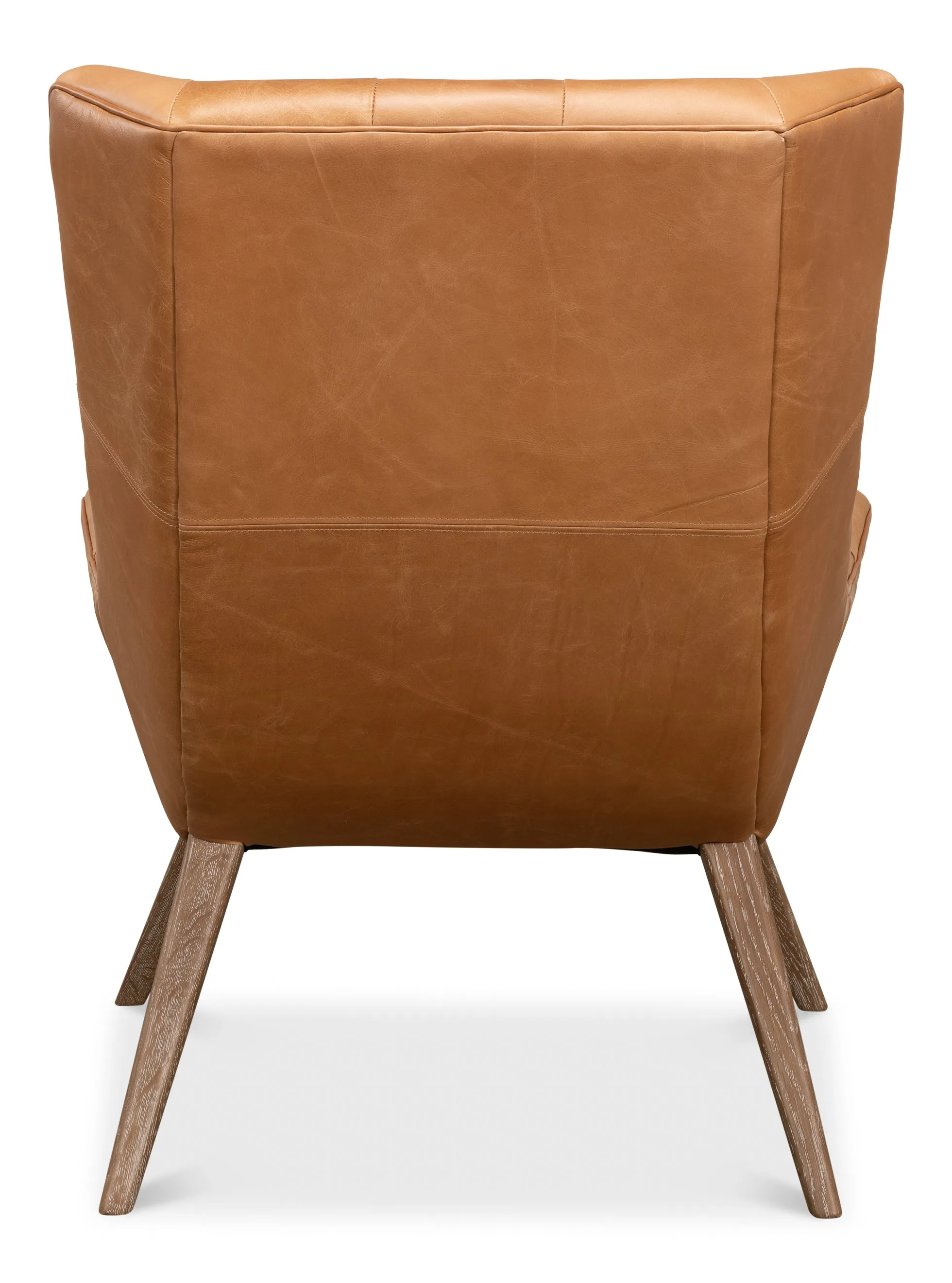 Sarreid - Lola Leather Chair - Brown - Traditional