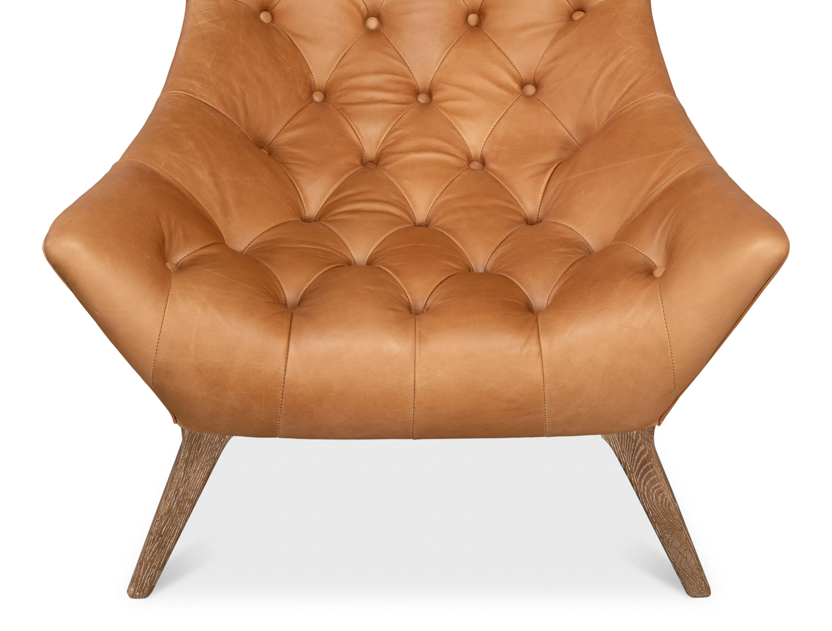 Sarreid - Lola Leather Chair - Brown - Traditional