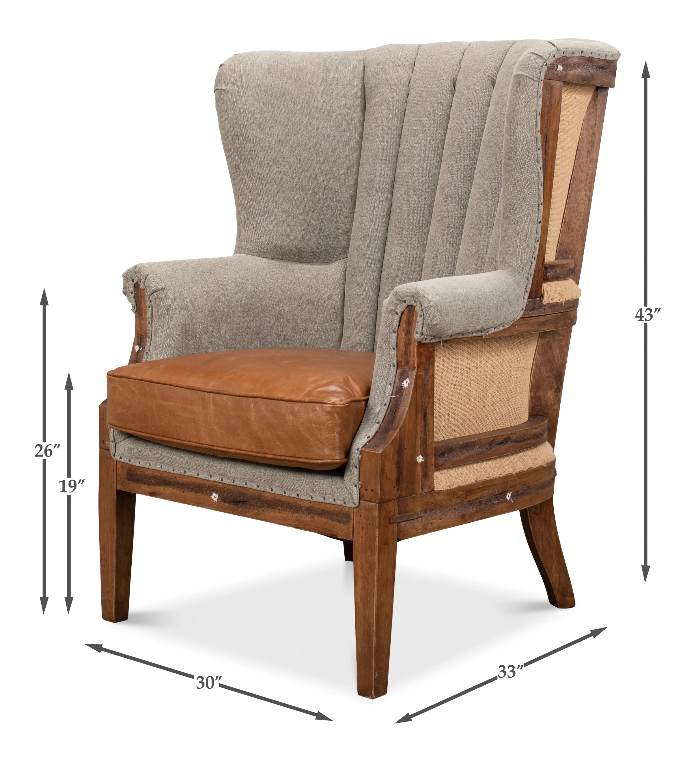 Sarreid - Marburg Chair - Grey - Country