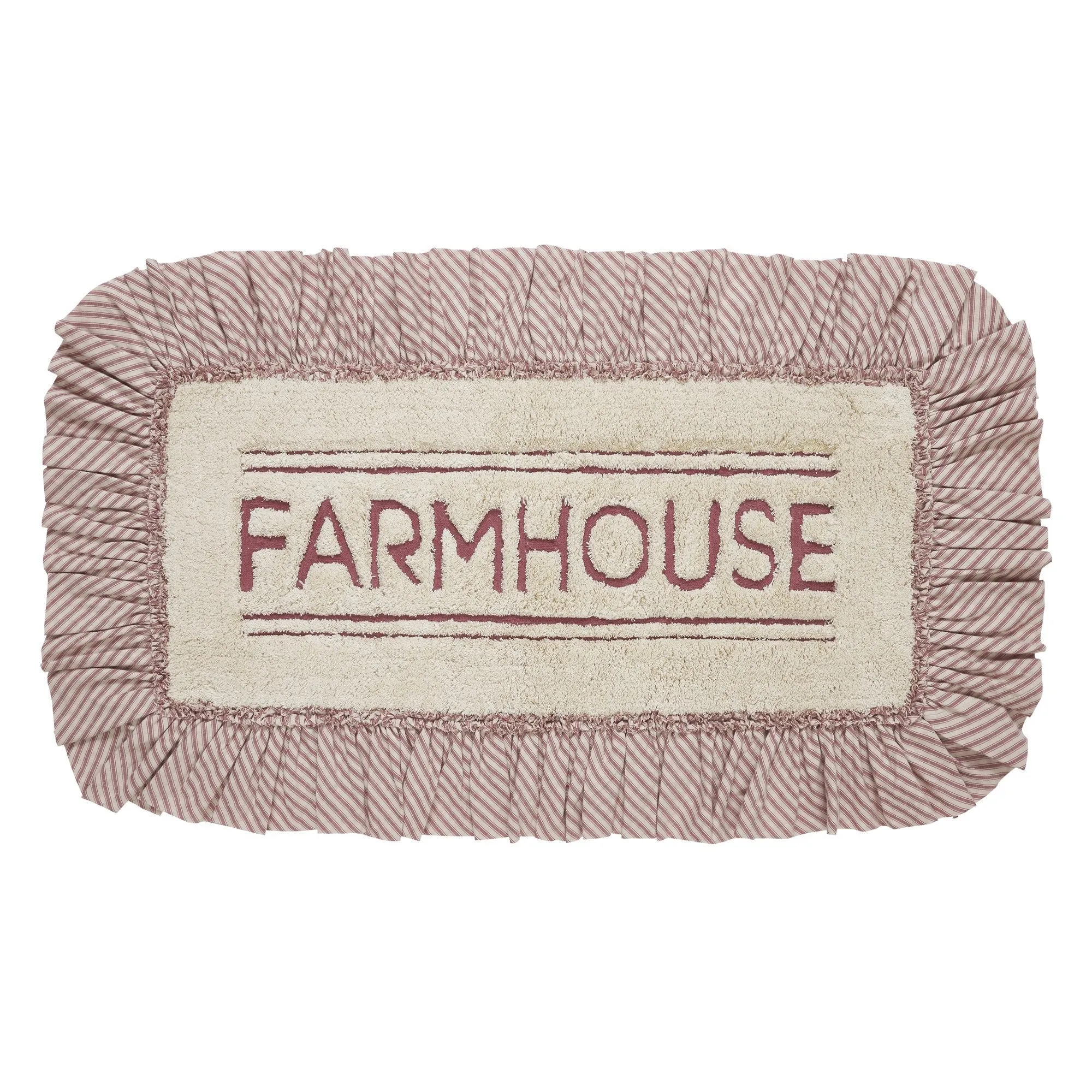 Sawyer Mill Red Farmhouse Bathmat 27x48"