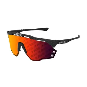 SCICON AEROSHADE KUNKEN MONOGRAM CARBON MATT Sunglasses - RED MONOGRAM LENS