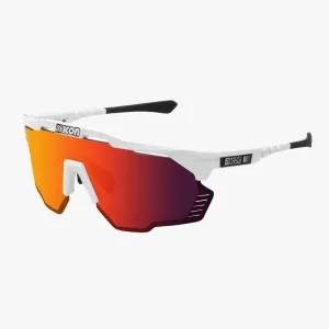 SCICON AEROSHADE KUNKEN WHITE GLOSS Sunglasses - MULTIMIRROR RED LENSES