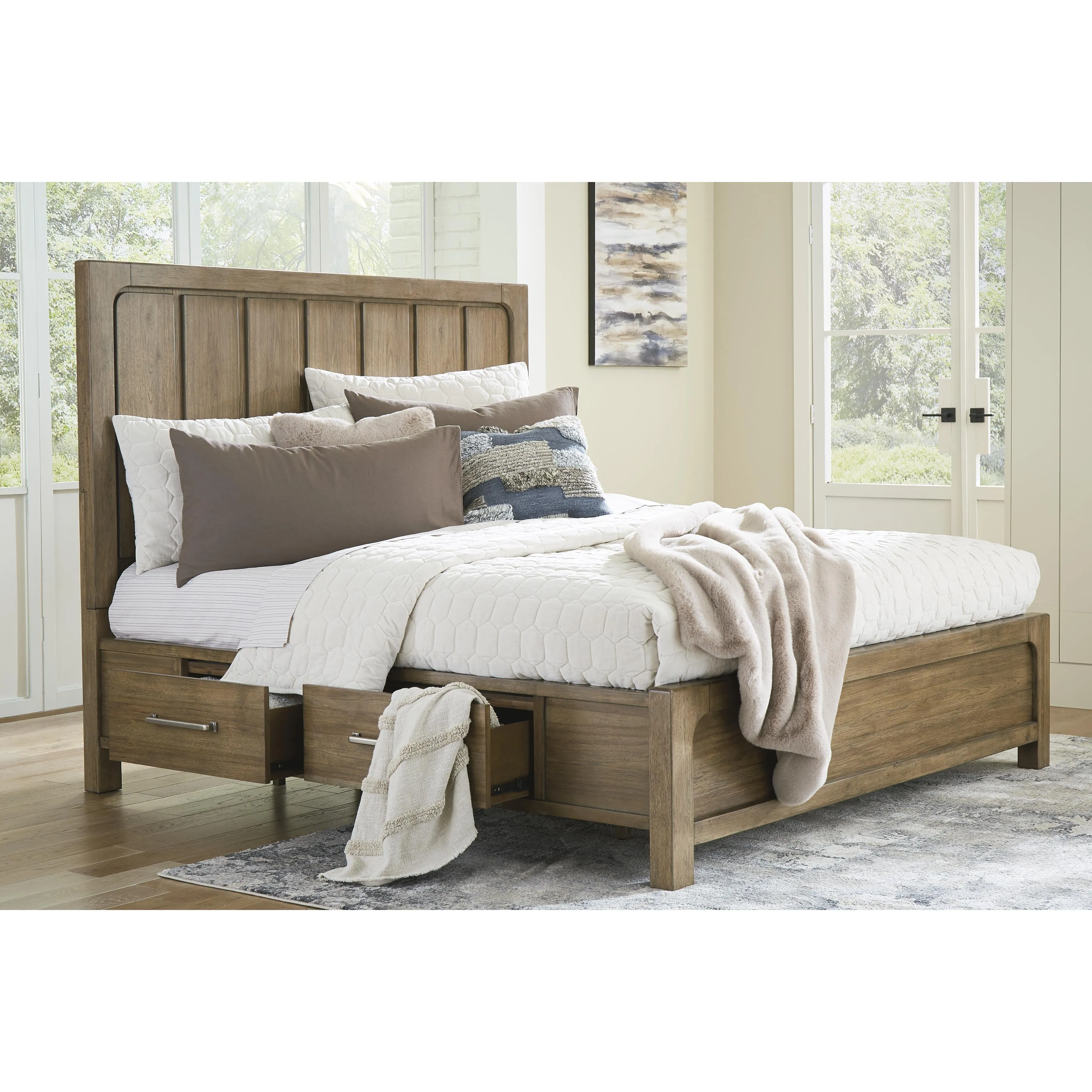 Signature Design by Ashley Cabalynn King Panel Bed with Storage B974-58/B974-56/B974-97S/B974-50