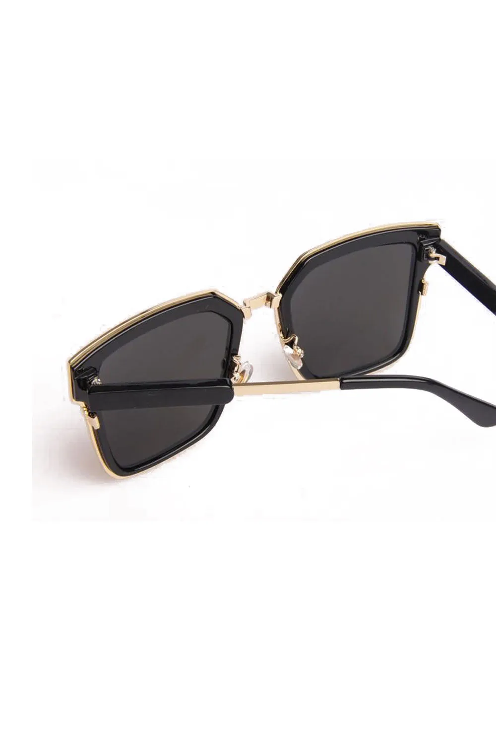 Square Gold Trim Sunglasses