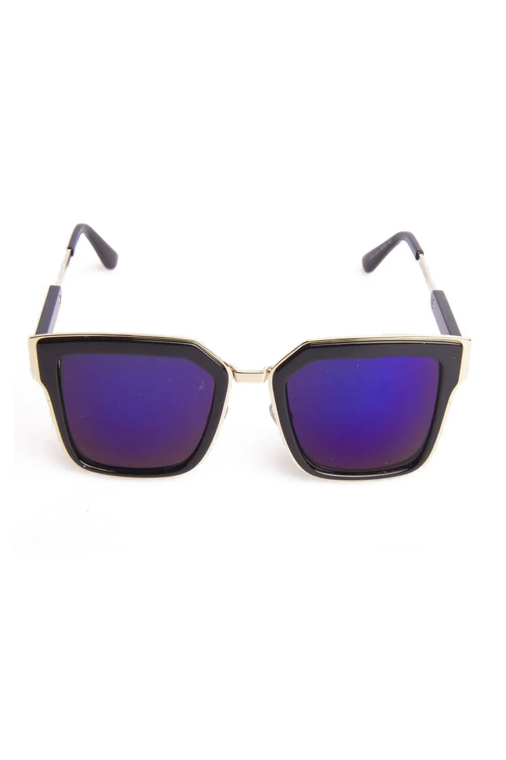 Square Gold Trim Sunglasses