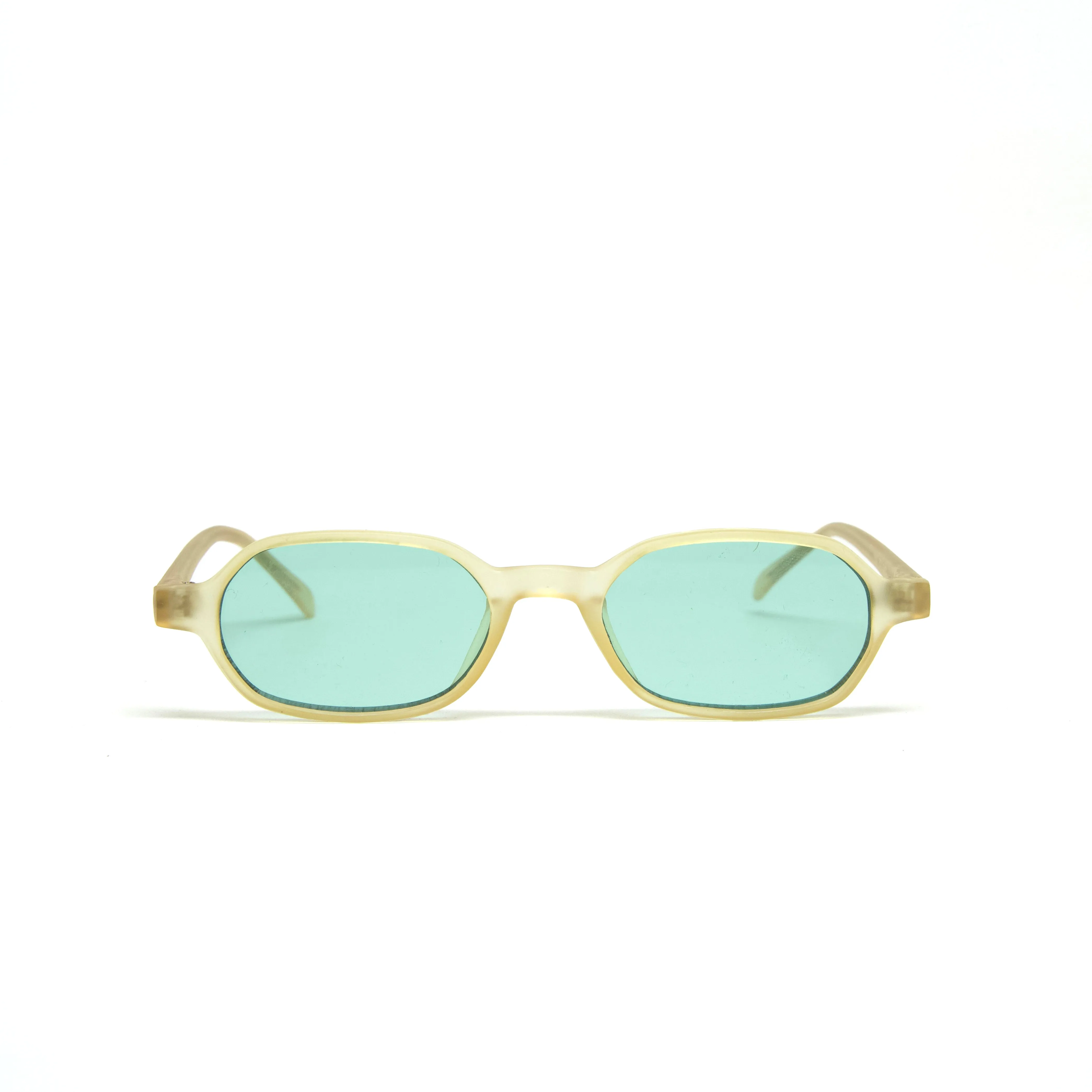 //Style 4699// Deluxe Vintage 90s Rectangle Deadstock Sunglasses - Green