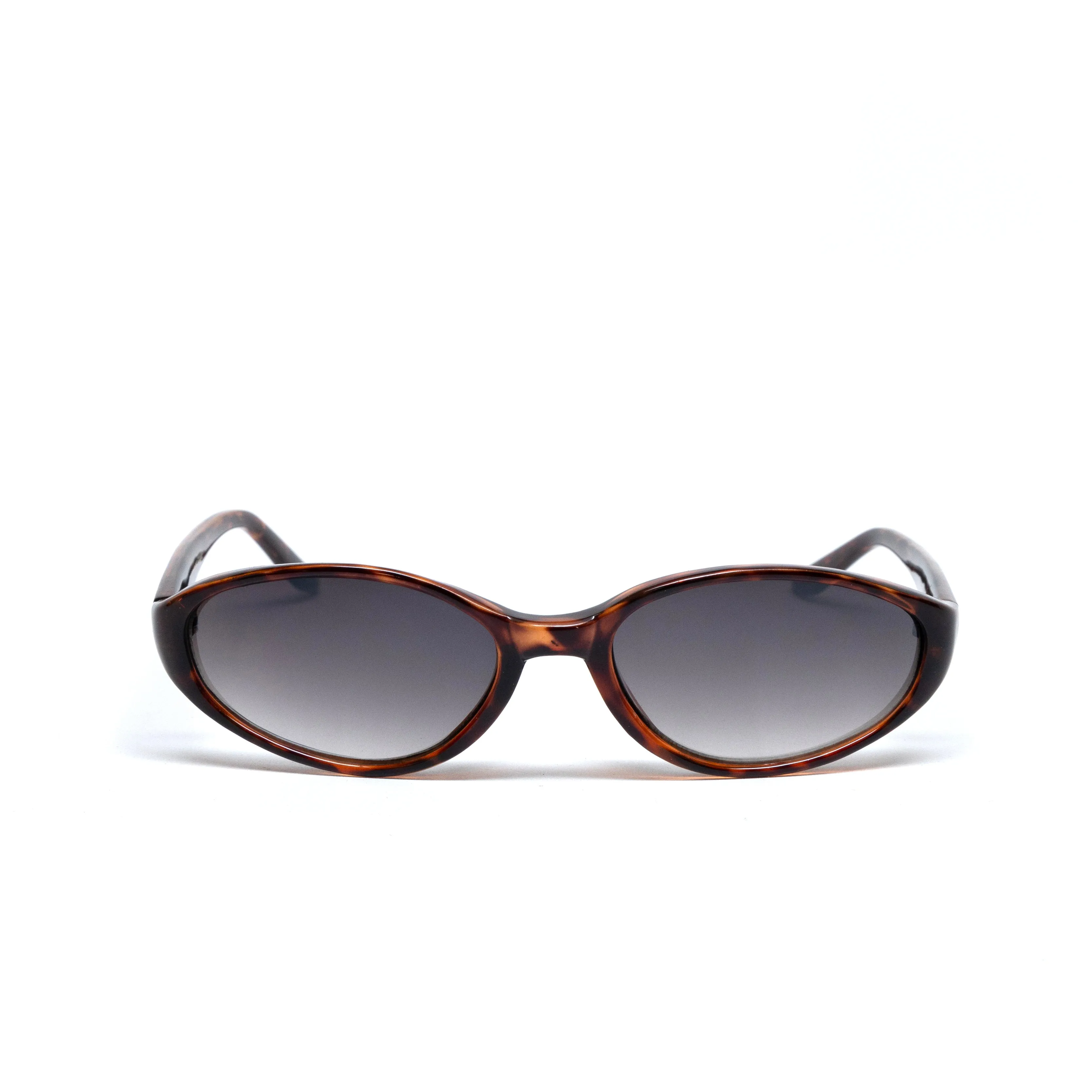 //Style 63// Vintage 1990s Chic Standard Oval Frame Sunglasses - Brown