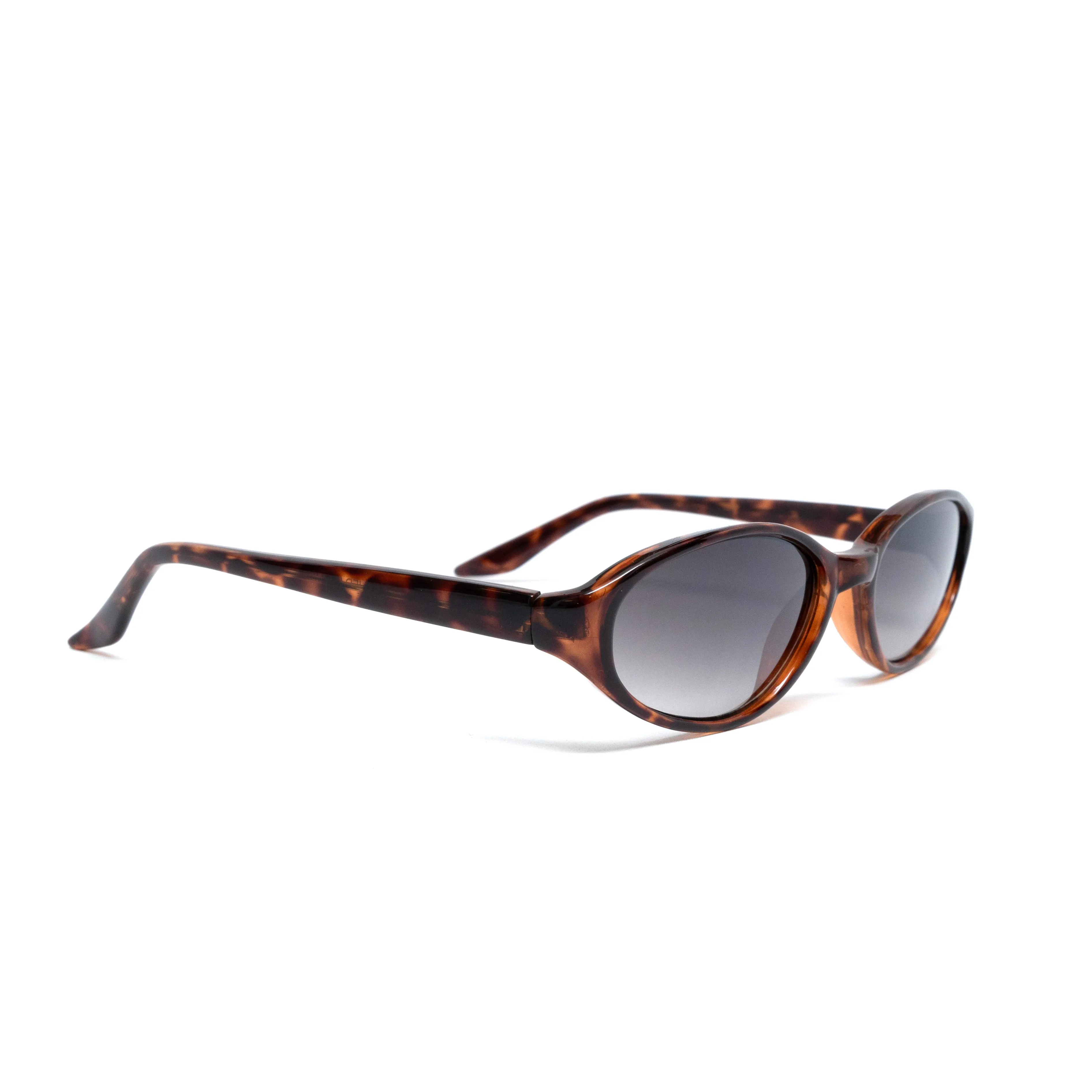 //Style 63// Vintage 1990s Chic Standard Oval Frame Sunglasses - Brown