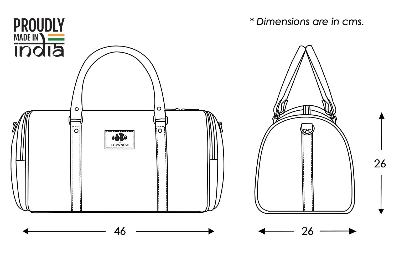 The Clownfish Wayfarer Leatherette 30 LTR Sand Brown Travel Duffel Bag