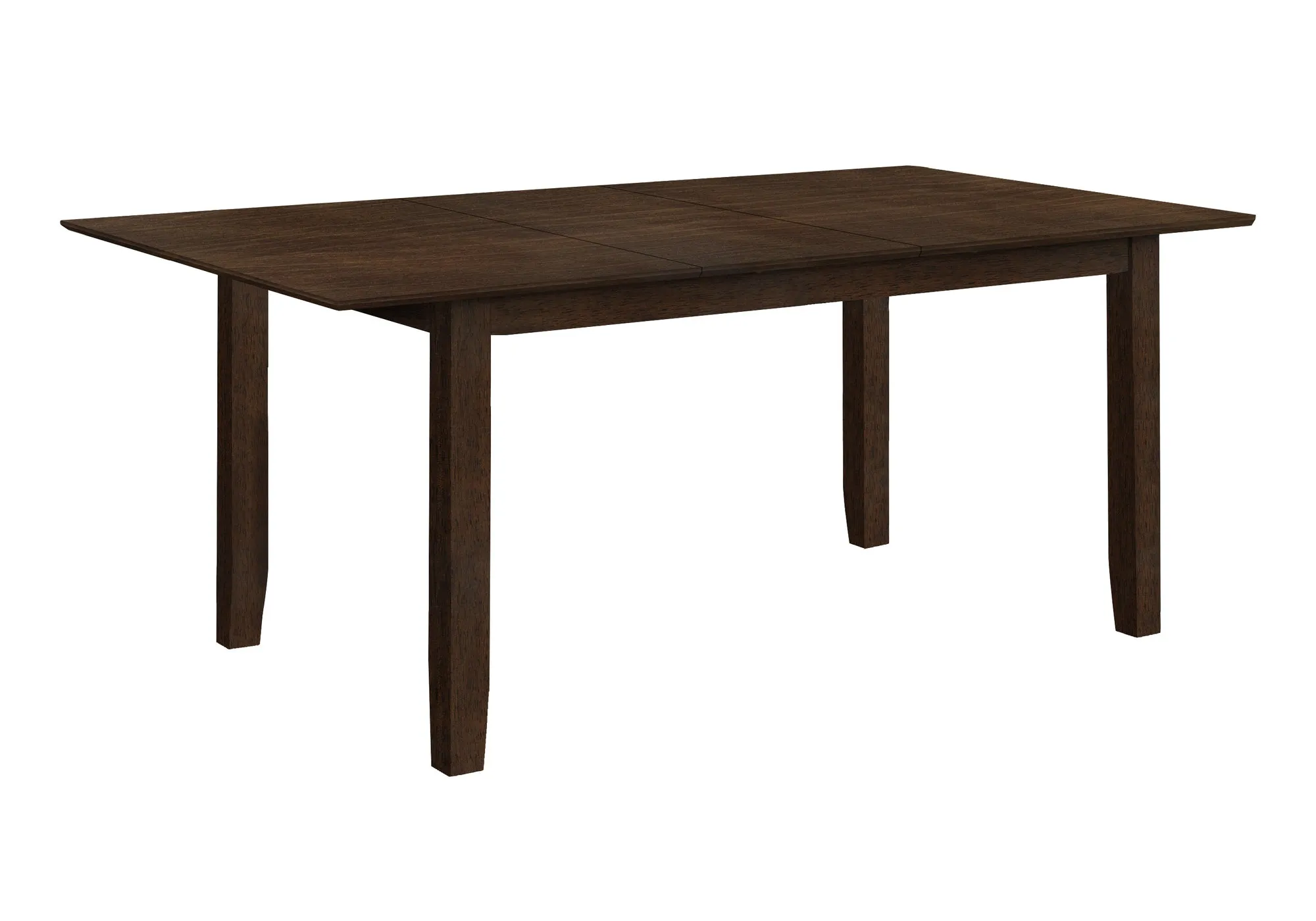 Transitional Brown Veneer Dining Table, 78" Rectangular, 18" Extension Panel