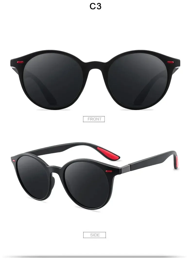 Unisex Retro Rivet Polarized Sunglasses Fashion