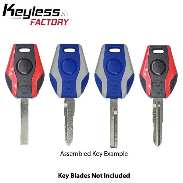 Universal Key Shell for Keydiy & Xhorse Blades - 10 Pack - 5 Red & 5 Blue - (AFTERMARKET) (BUNDLE OF 100)